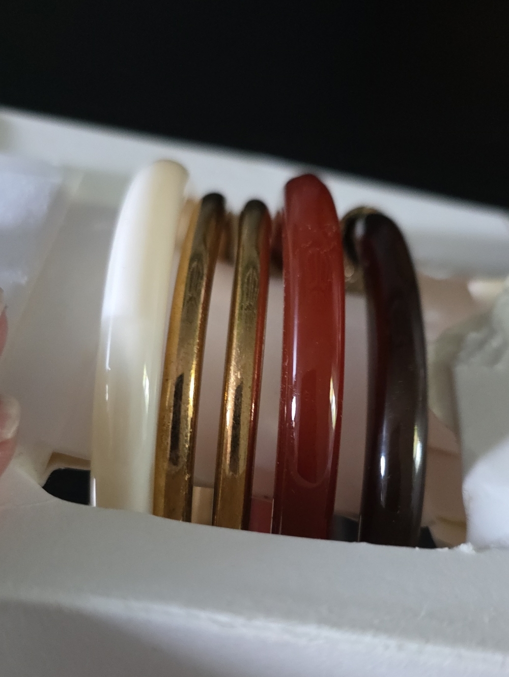 ZARA 5 Pack Assorted Rigid Bracelets Statement Bangle Set - Picture 12 of 16